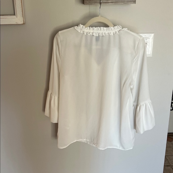 Karl Lagerfeld White Ruffle Blouse - Picture 3 of 8